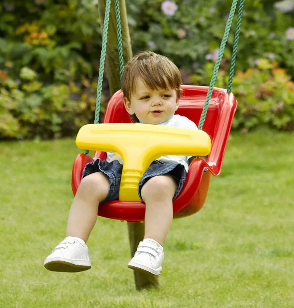 Baby Swing Seat with Rope Extensions - Red