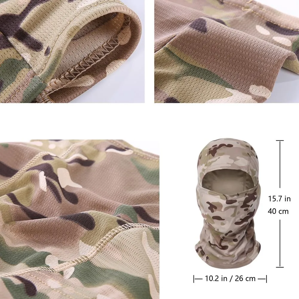 Baraclava Hat   Boonie Hat, Military Fan Hat Set, Sun Protection Wind Blocking, for Cycling Hiking Climbing Fishing