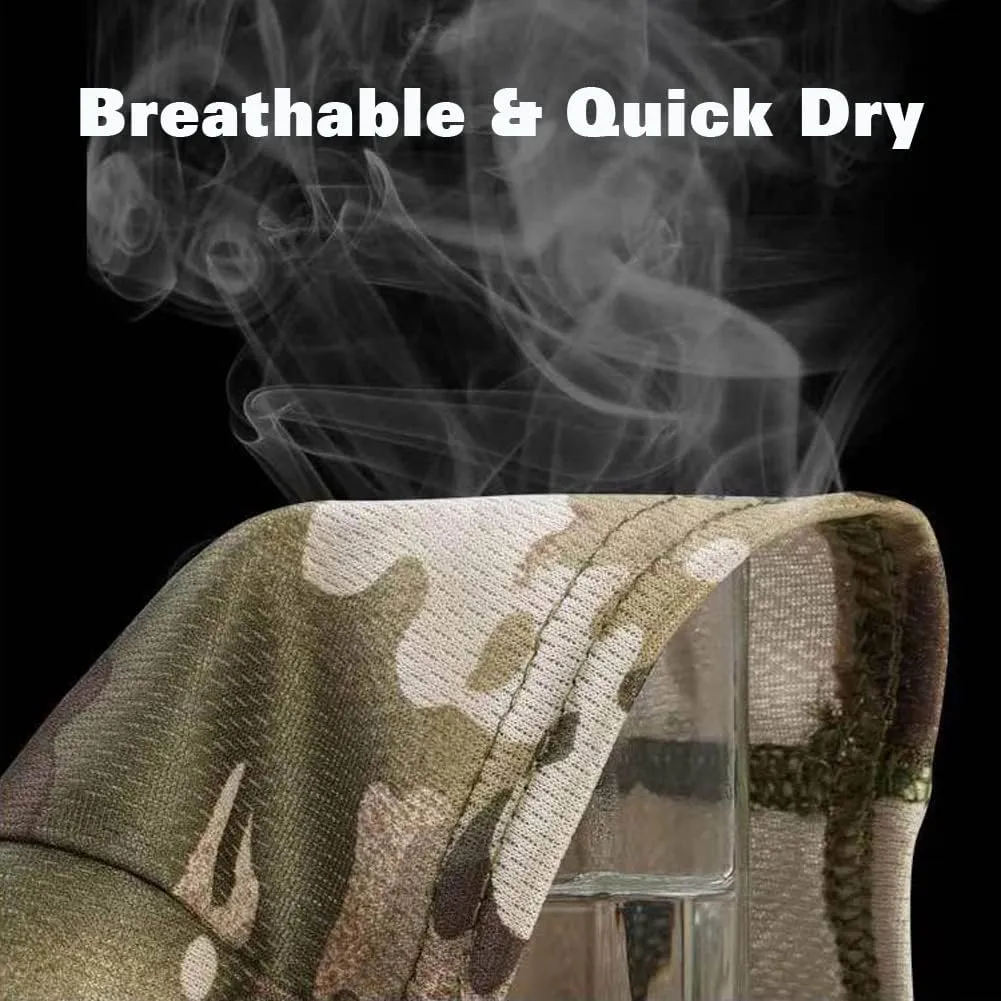 Baraclava Hat   Boonie Hat, Military Fan Hat Set, Sun Protection Wind Blocking, for Cycling Hiking Climbing Fishing