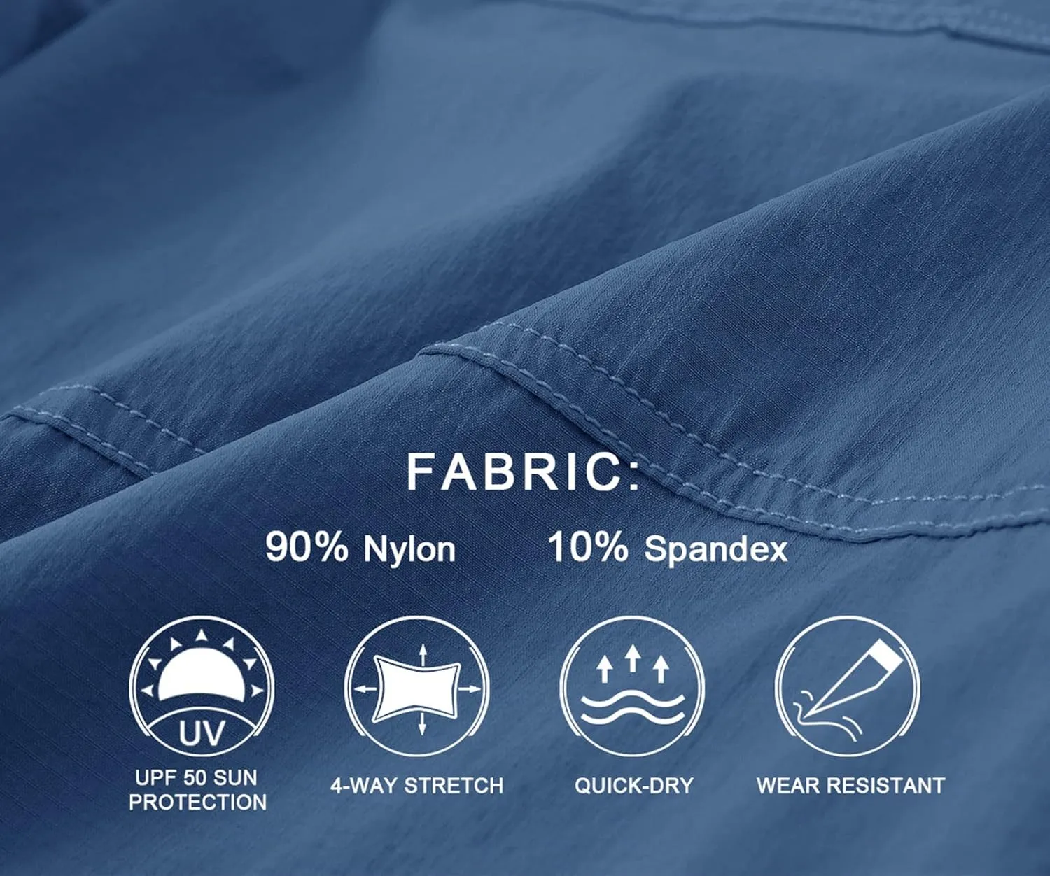 BASUDAM Men's Cargo Hiking Shorts Stretch Quick Dry Lightweight Work Shorts 6 Pockets for Camping Travel