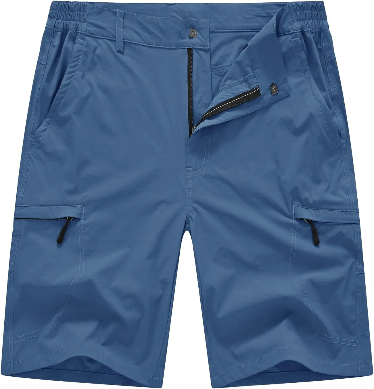 BASUDAM Men's Cargo Hiking Shorts Stretch Quick Dry Lightweight Work Shorts 6 Pockets for Camping Travel