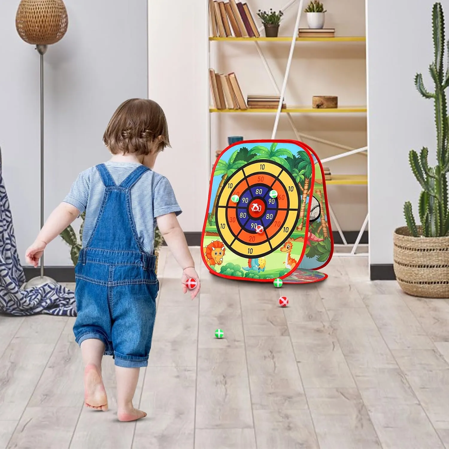 Bean Bag Toss Game for Kids/Double-Sided Foldable Cornhole Board/Backyard Beach Yard Outdoor Toys for Kids Ages 4-8/5-Second Setup/Party Supplies for Kids