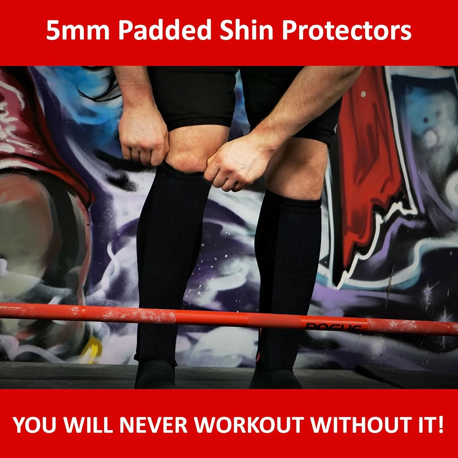Bear Grips Deadlift Shin Guards - Breathable Gym Equipment Rope Climbing Shin Guard for Men and Women - Injury Prevention Calf Support Shin Guard Sleeves for Ultimate Shin Protection