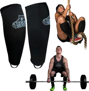 Bear Grips Deadlift Shin Guards - Breathable Gym Equipment Rope Climbing Shin Guard for Men and Women - Injury Prevention Calf Support Shin Guard Sleeves for Ultimate Shin Protection