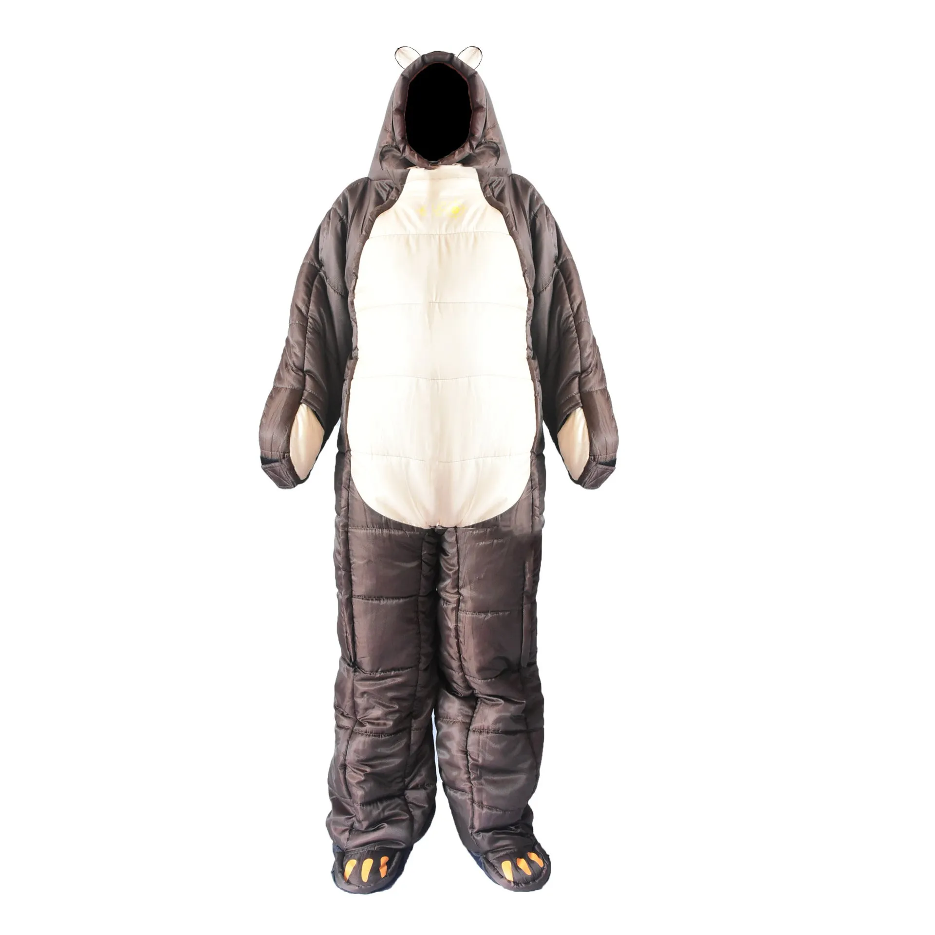 Bear Shaped Brown Kumano Human Body Mummy Sleeping Bag