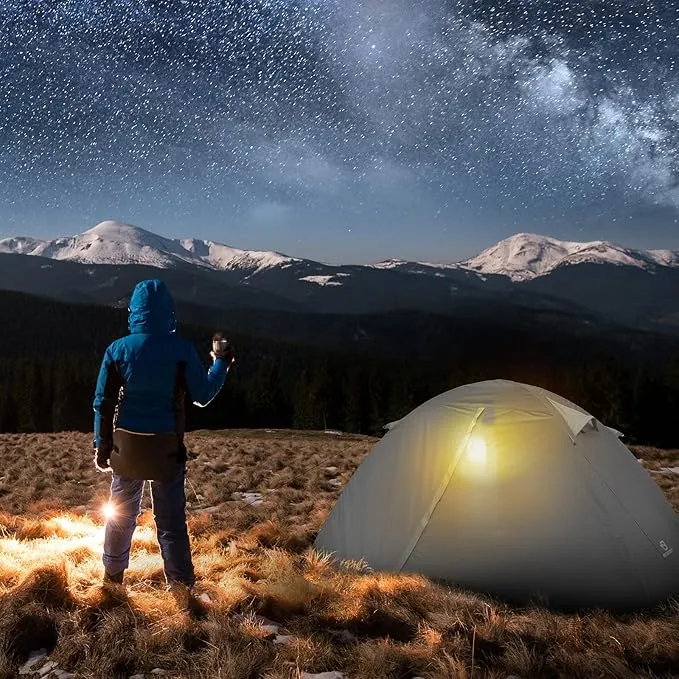 Bessport Camping Tent 1/2/3/4 Person Tent Waterproof Two Doors Backpacking Tent Easy Setup Lightweight for Outdoor, Hiking Mountaineering Travel