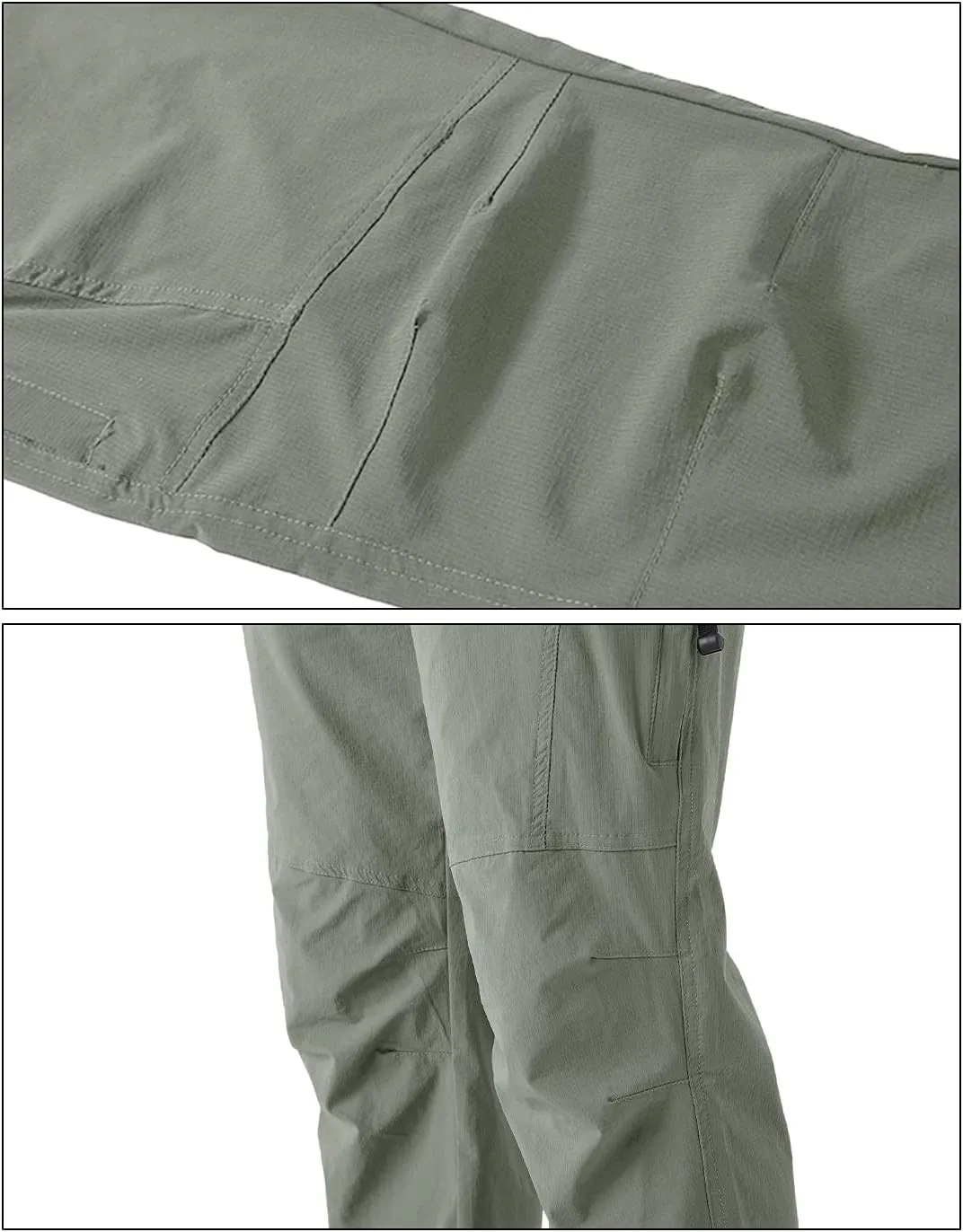 BGOWATU Men's Hiking Pants Quick Dry Lightweight Water Resistant Outdoor Sports Pants with Zipper Cargo Pockets