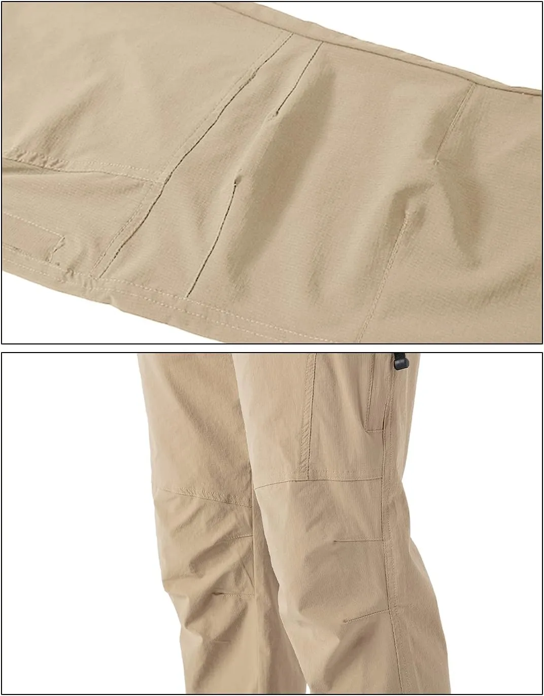 BGOWATU Men's Hiking Pants Quick Dry Lightweight Water Resistant Outdoor Sports Pants with Zipper Cargo Pockets
