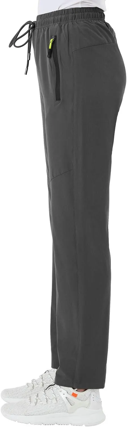 BGOWATU Women's Hiking Cargo Pants Quick Dry Lightweight Water Resistant Joggers Pants Zipper Pockets