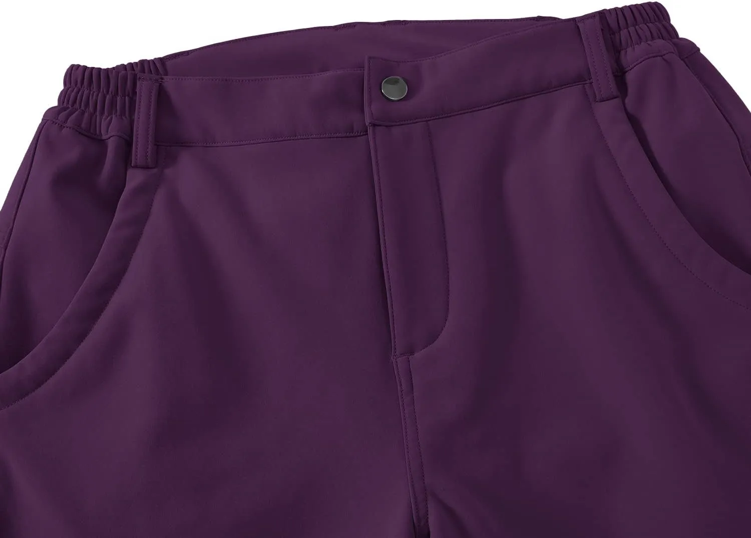 BGOWATU Women's Winter Hiking Pants Fleece Lined Waterproof Windproof Snow Insulated Pants with 6 Pockets