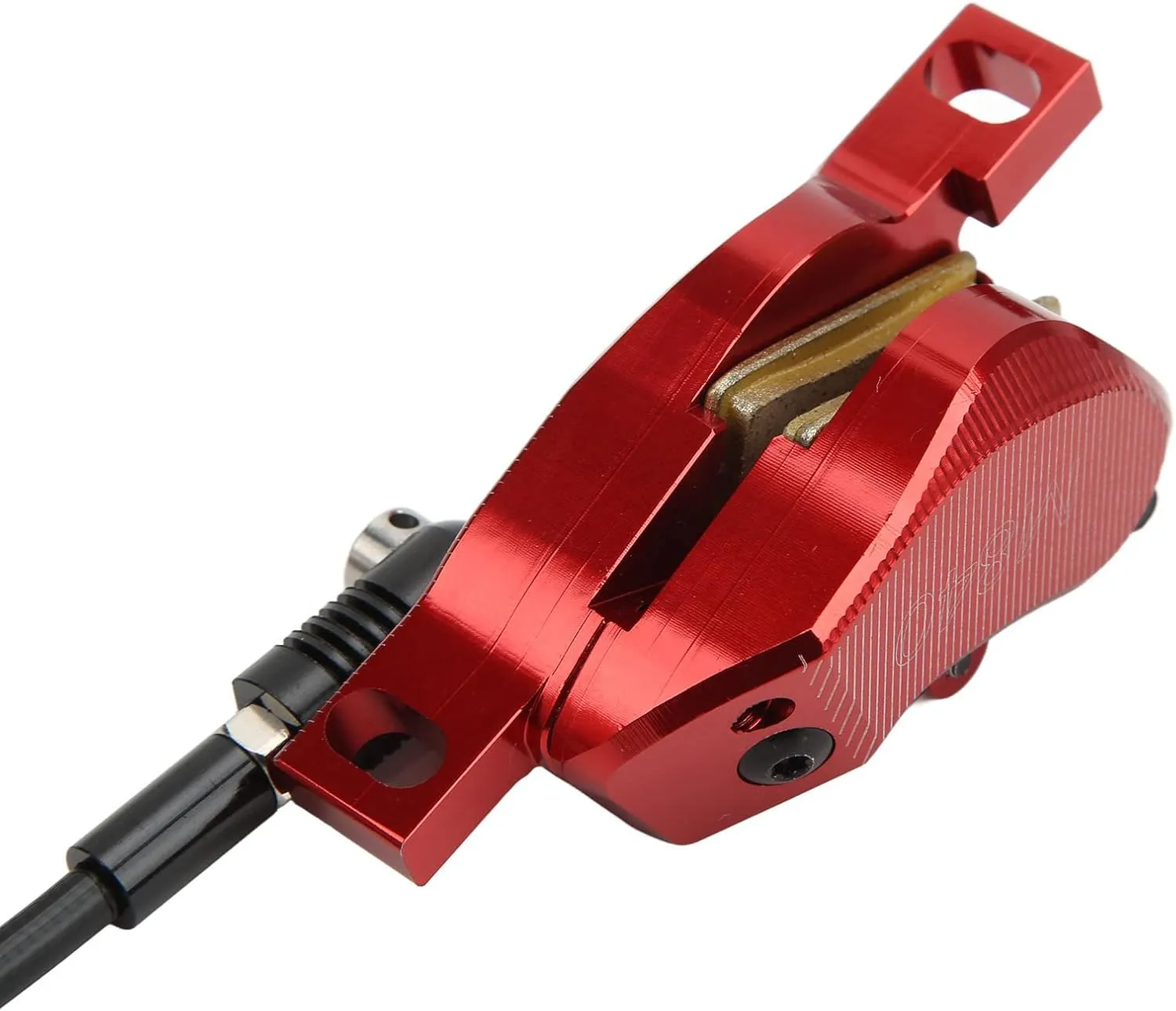 Bilateral Hydraulic Disc Brake, 4 Piston Front Rear Mountain Bike Oil Brake Set, for Climbing, Off Road, Jungle Trail, Urban Riding