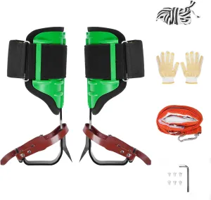 bimti Arborist Climbing Spikes,Height Adjustable Tree Climbing Gear for Tree Work with Removable Padding and Safe Belt for Fruit Picking, Hunting