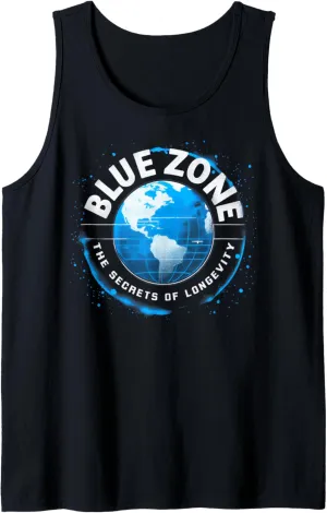 Blue Zone The Secrets Of Longevity Lifespan Happy Healthy Tank Top