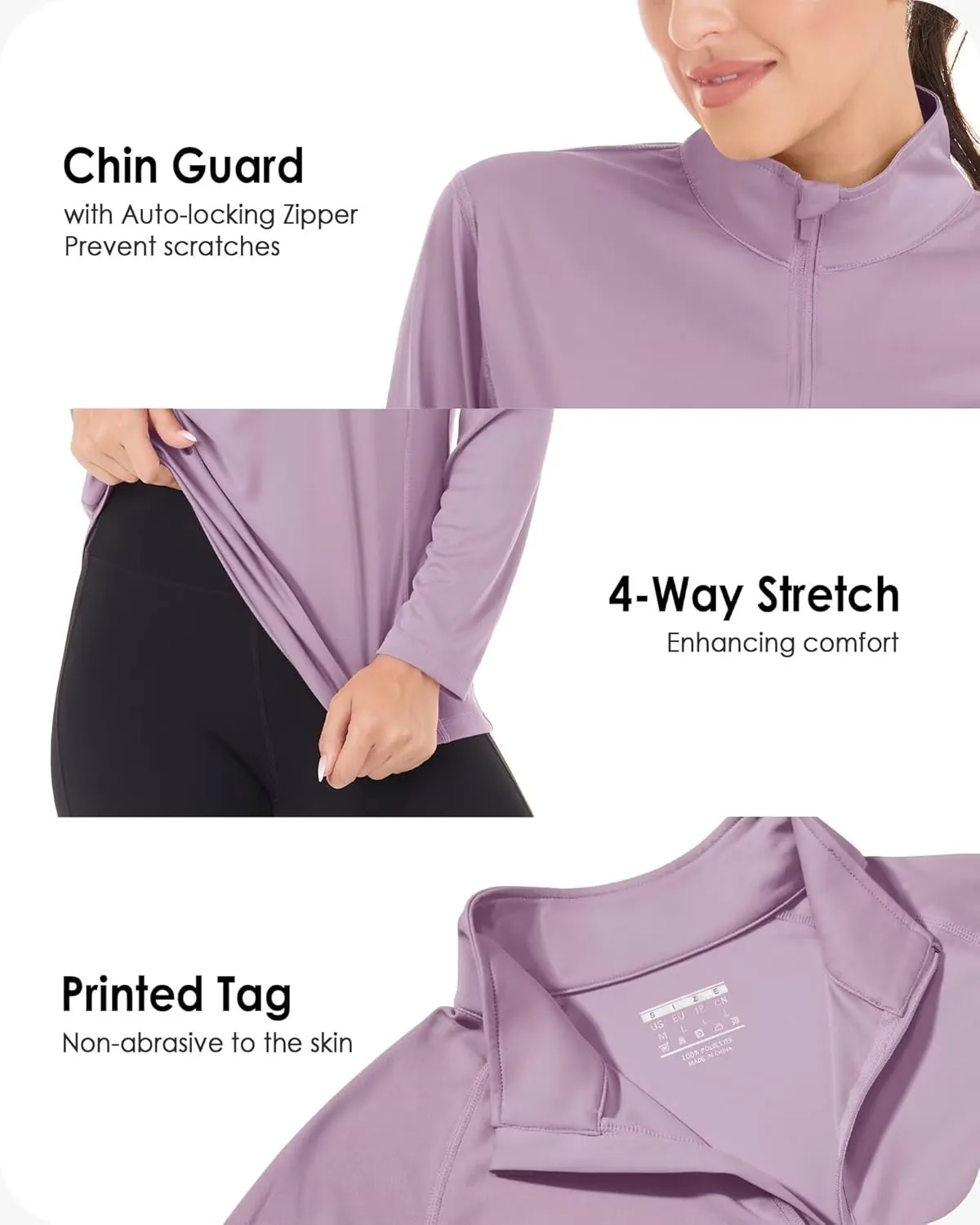 Boladeci Women's 1/4 Zip UPF 50  Sun Shirts Long Sleeve Golf Shirts UV Protection Lightweight Swim Athletic Tops Quick Dry