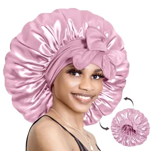 Bonnet Queen Silk Bonnet for Sleeping Satin Bonnet Hair Bonnet for Braids With Tie Band Night Satin Hair Wrap For Women Curly Hair