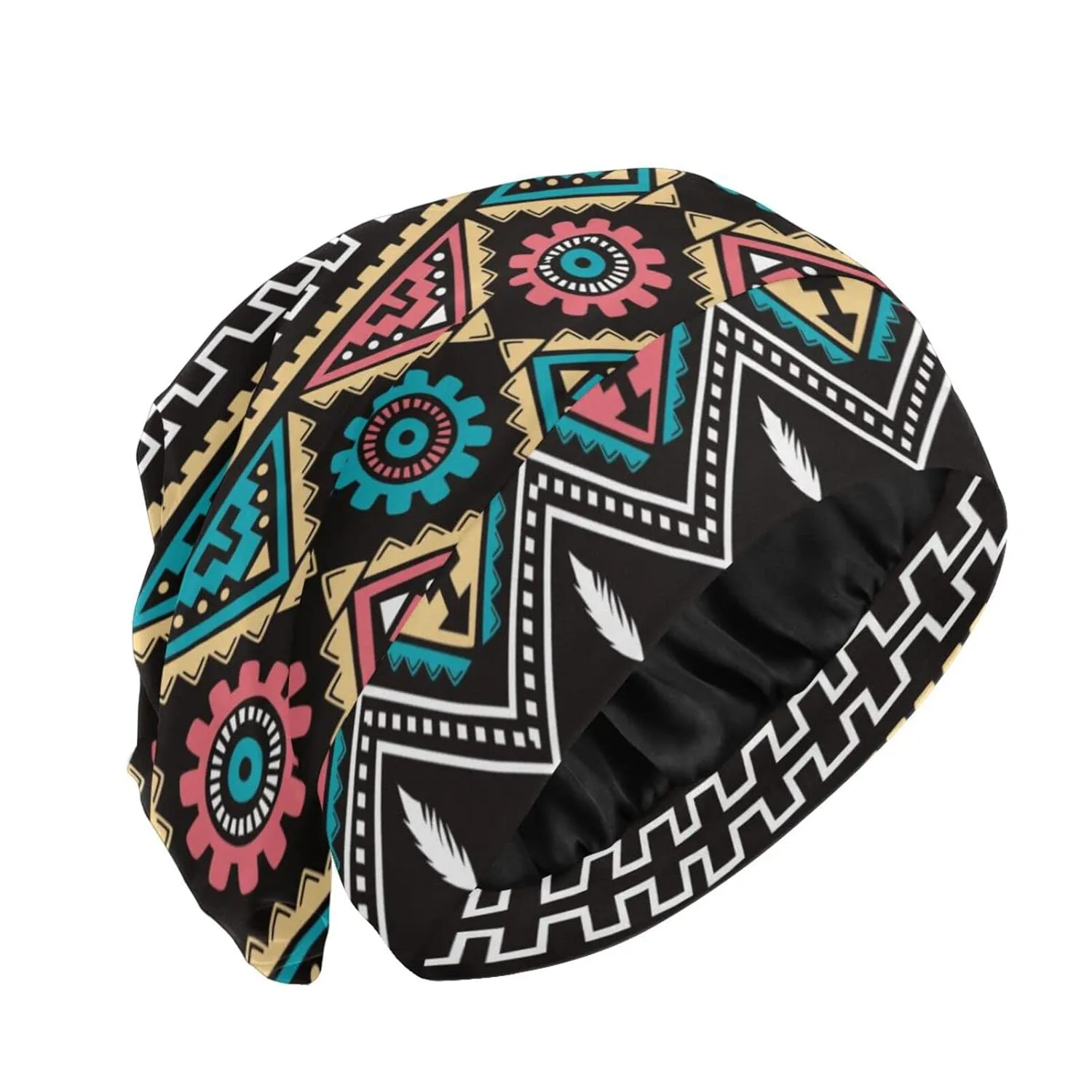 Bonnet Sleep Cap Hair Wrap Cover for Sleeping Satin Lined Head Wrap Nurse Cap Night Cap Slouchy Beanie for Men Women Ethnic African Style