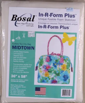 Bosal in-R-Form Plus Unique Fusible Foam Stabilizer 36" x 58" Aunties Two City Bag Midtown - Pattern Not Included - Stabilizer Only (493-51) M544.07