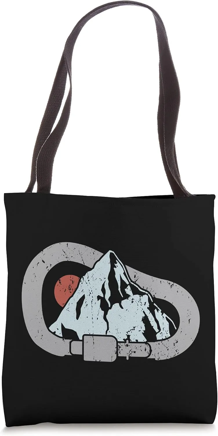 Boulder Climbing Outfit Accessories Carabiner Tote Bag