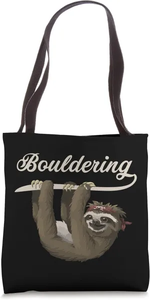 Boulder Climbing Sloth Bouldering Tote Bag