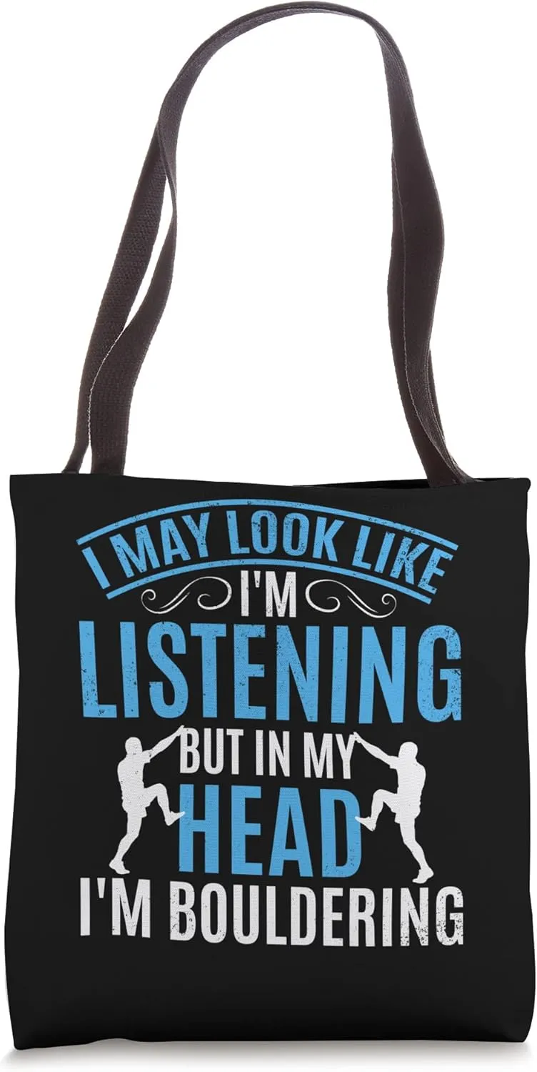 Bouldering climbing wall mountain climbing boulder Tote Bag