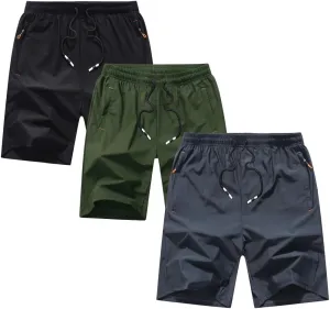 Boys Youth Cargo Shorts Quick Dry Athletic Shorts with Zipper Pockets for Outdoor Camping Hiking