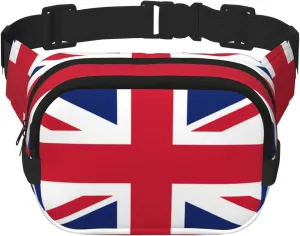 British Flag Travel Waist Bag Suitable For Running, Cycling And Outdoor Adventures, Store Mobile Phones And Credit Cards