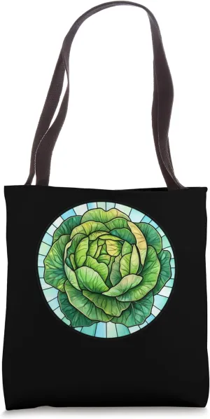 Cabbage Stained Glass Tote Bag