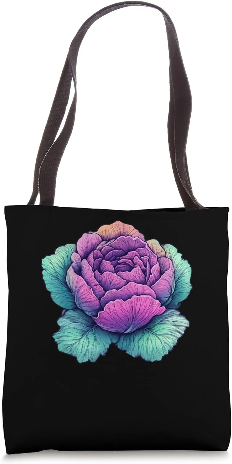 Cabbage Vaporwave Tote Bag