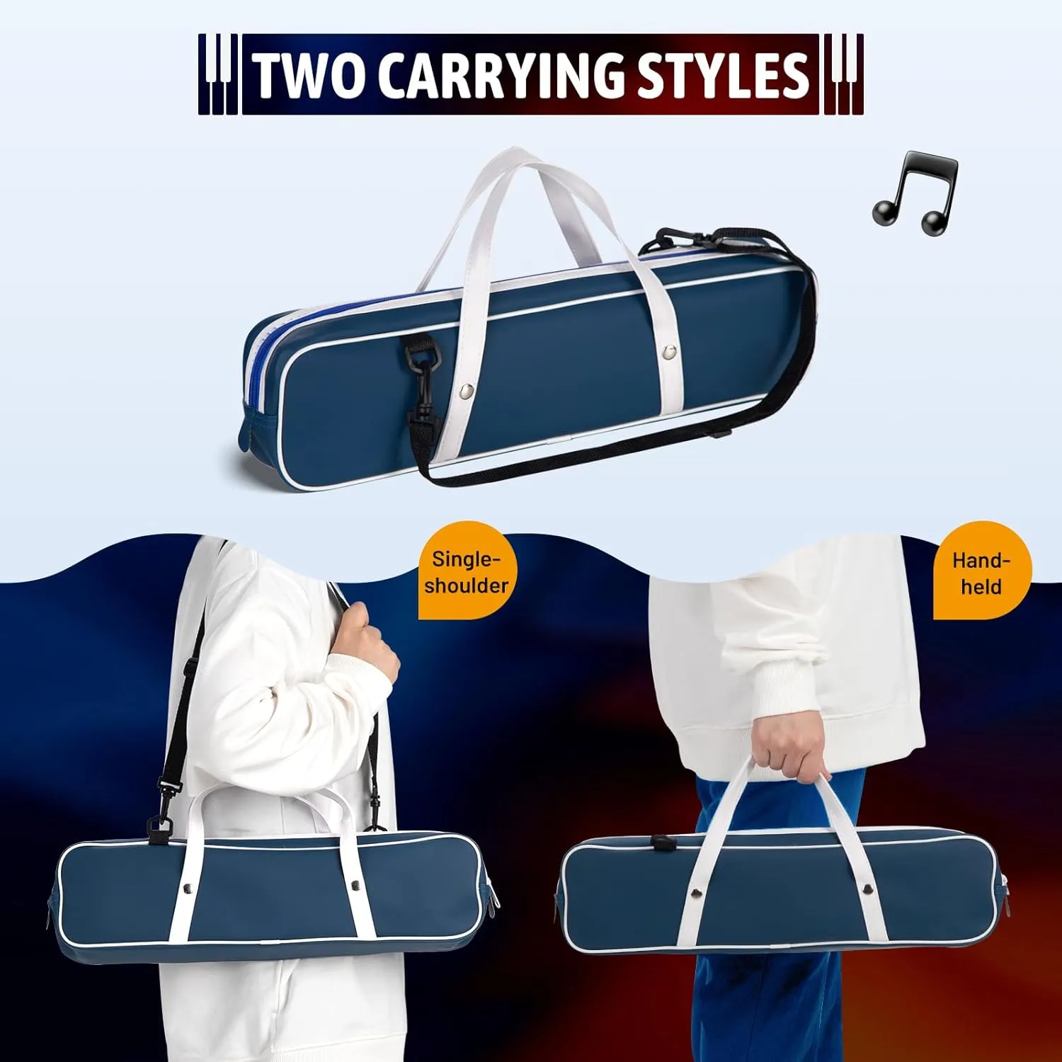 CAHAYA Melodica 32 Keys: Double Tubes Mouthpiece Air Piano Keyboard Musical Instrument Gift with Carrying Bag for Beginners, Professional Musicians