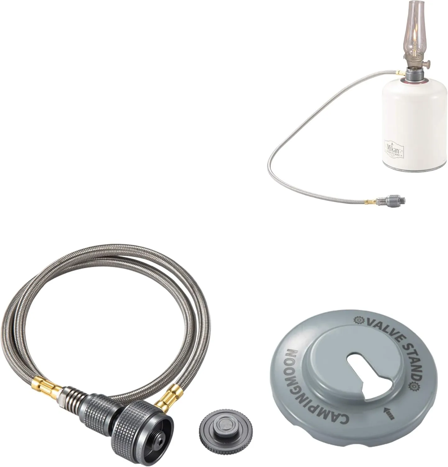 camping moon CAMPINGMOON 2 Outlet Adapter for EN417 Lindal Valve Canister & Device
