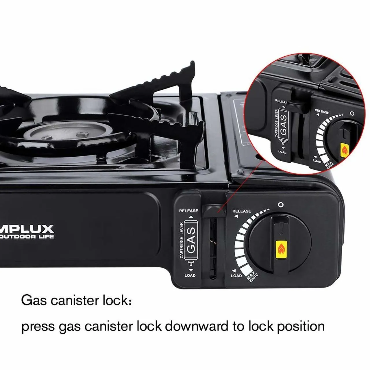 Camplux Duel Fuel (Propane And Butane) Portable Outdoor Camping Gas Stove, Single Burner with Carry Case