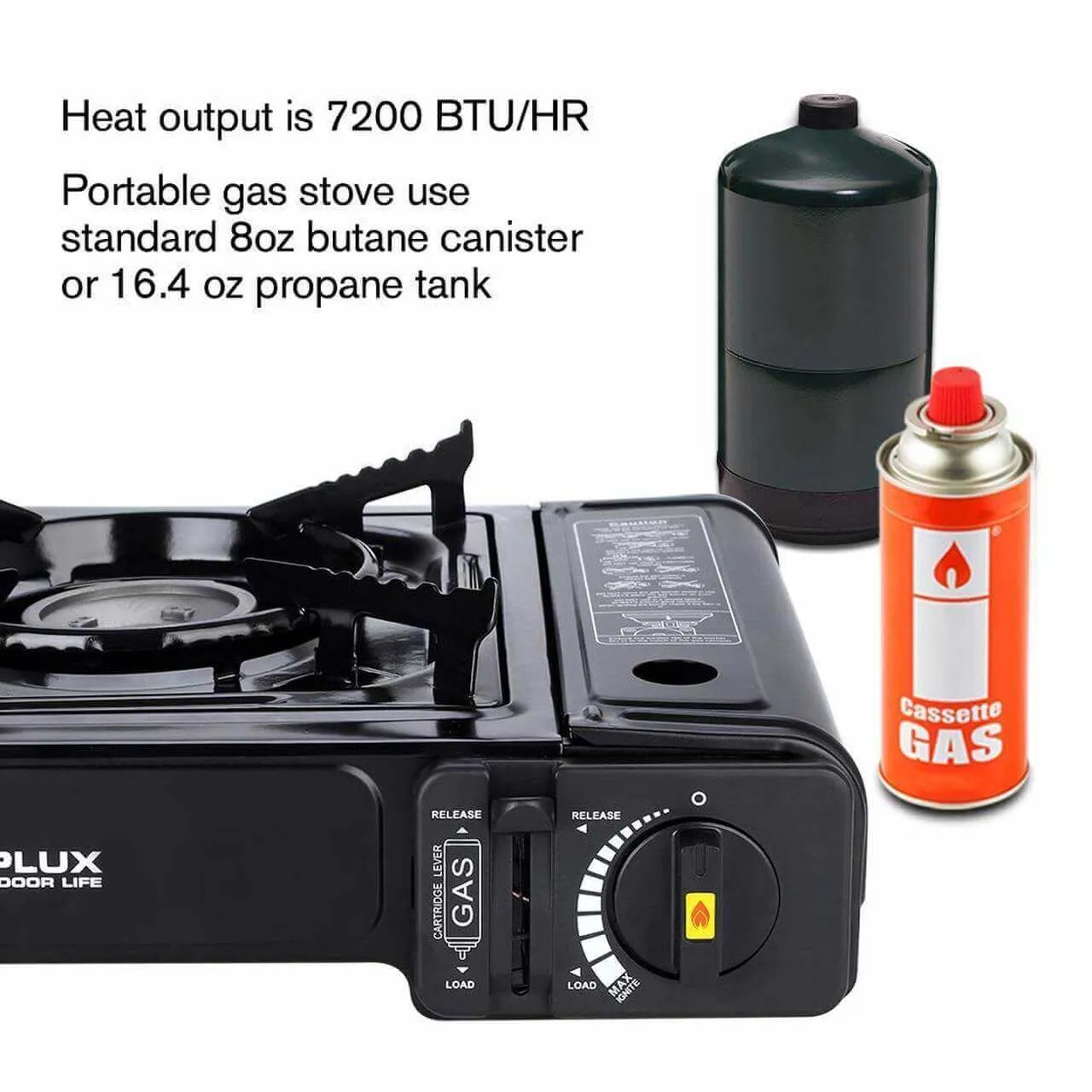 Camplux Duel Fuel (Propane And Butane) Portable Outdoor Camping Gas Stove, Single Burner with Carry Case