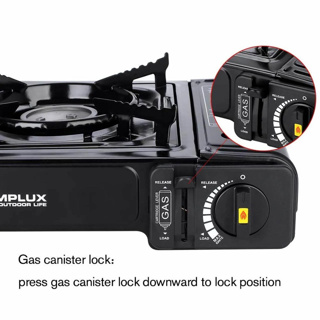 Camplux Duel Fuel (Propane And Butane) Portable Outdoor Camping Gas Stove, Single Burner with Carry Case