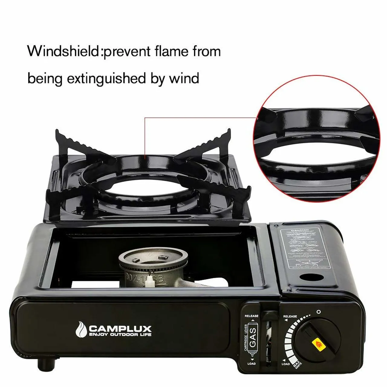 Camplux Duel Fuel (Propane And Butane) Portable Outdoor Camping Gas Stove, Single Burner with Carry Case