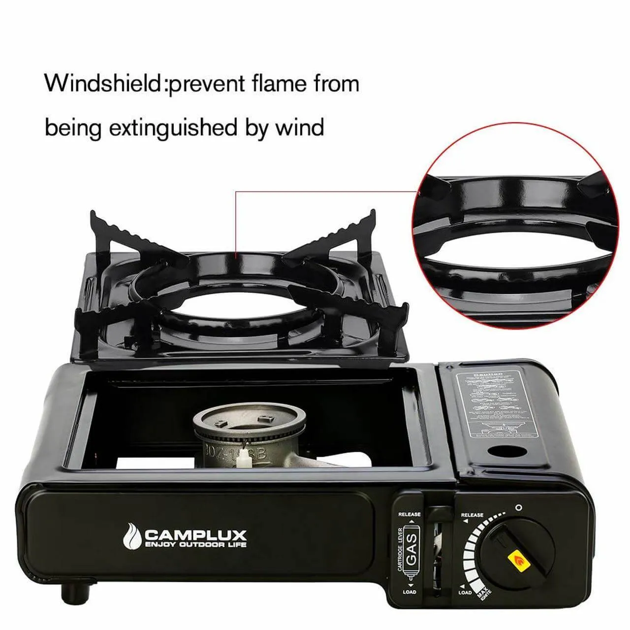 Camplux Duel Fuel (Propane And Butane) Portable Outdoor Camping Gas Stove, Single Burner with Carry Case