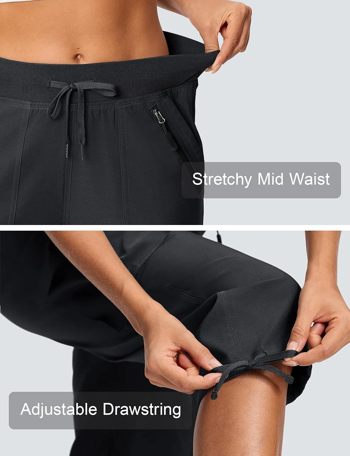 Cargo Capri Pants for Women Lightweight Quick Dry UPF 50  Summer Capris with 8 Pockets for Hiking Travel Casual