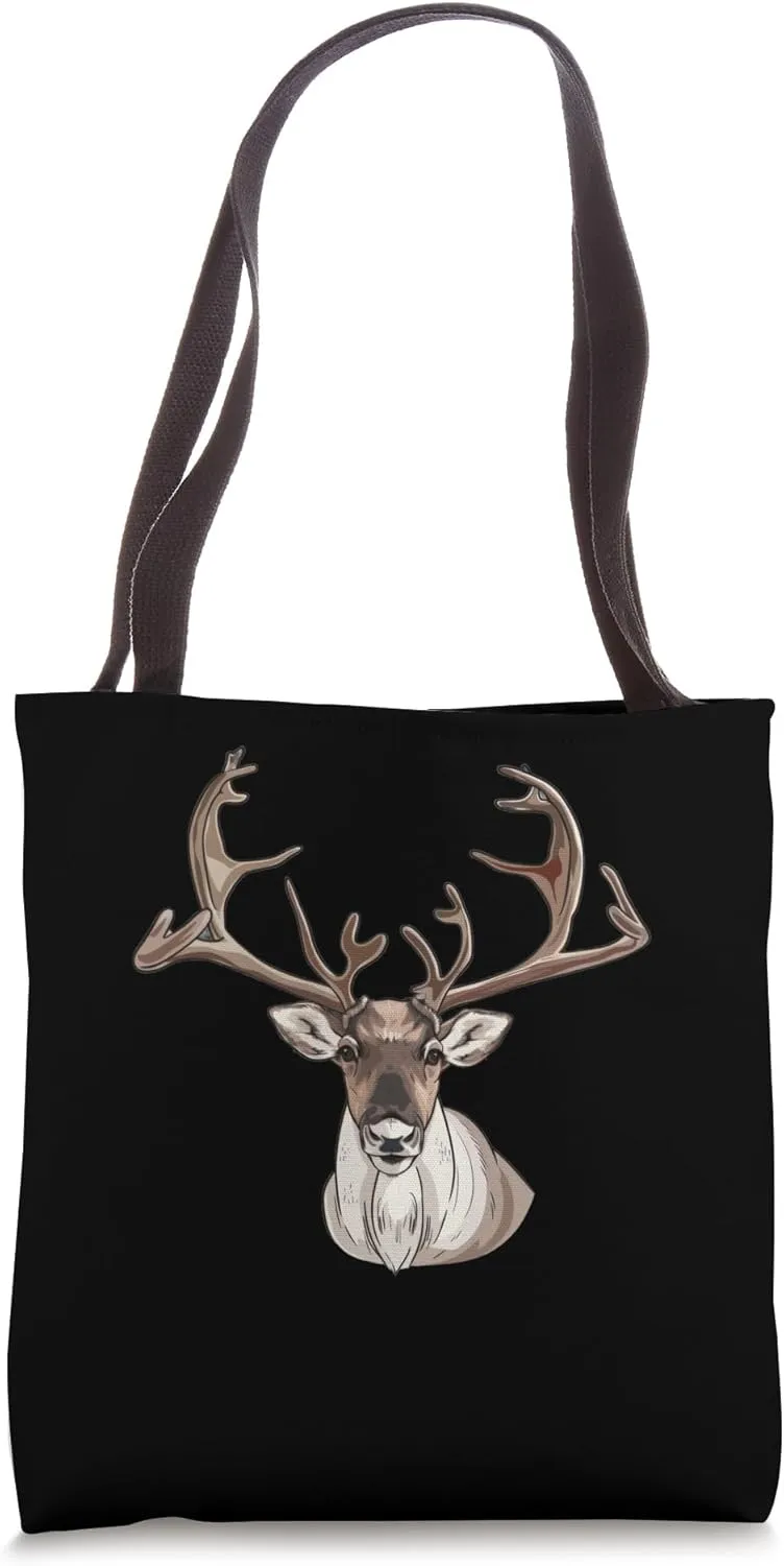 Caribou Caricature Tote Bag