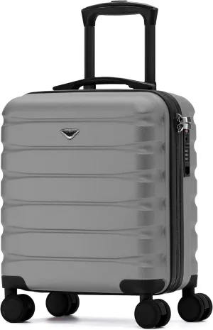 Carry On Suitcase 18x14x8 Hardside Built In TSA Lock & USB Port Lightweight Luggage Silent Double Spinner Wheels Maximum Underseat Carry-On Bag For American & United Approved Airlines