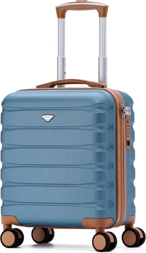 Carry On Suitcase 18x14x8 Hardside Built In TSA Lock & USB Port Lightweight Luggage Silent Double Spinner Wheels Maximum Underseat Carry-On Bag For American & United Approved Airlines