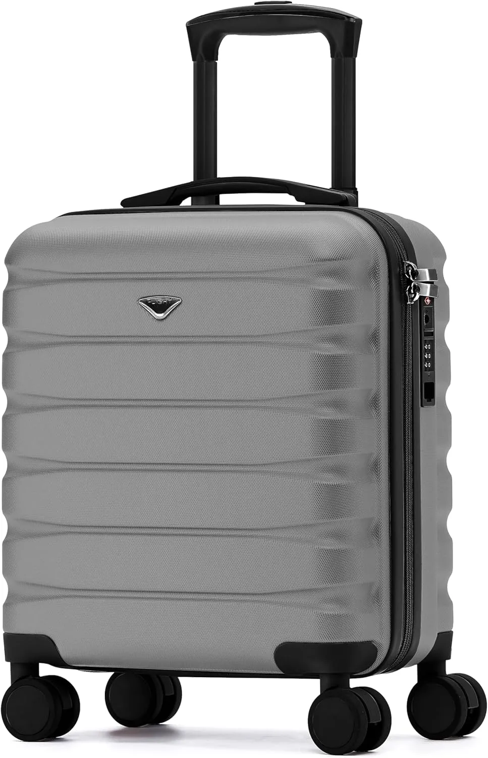 Carry On Suitcase 18x14x8 Hardside Built In TSA Lock & USB Port Lightweight Luggage Silent Double Spinner Wheels Maximum Underseat Carry-On Bag For American & United Approved Airlines