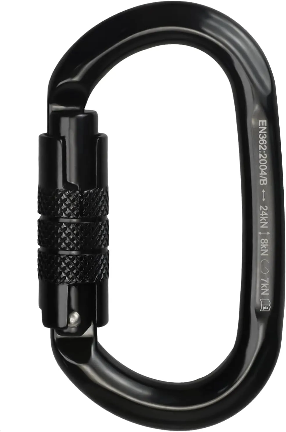 CE 24kN Oval Climbing Screwgate Clip for Outdoor Activities, Stormproof, Hiking, Mountaineering, Climbing, Camping, Fishing, Hunting, Skiing, Snowshoeing