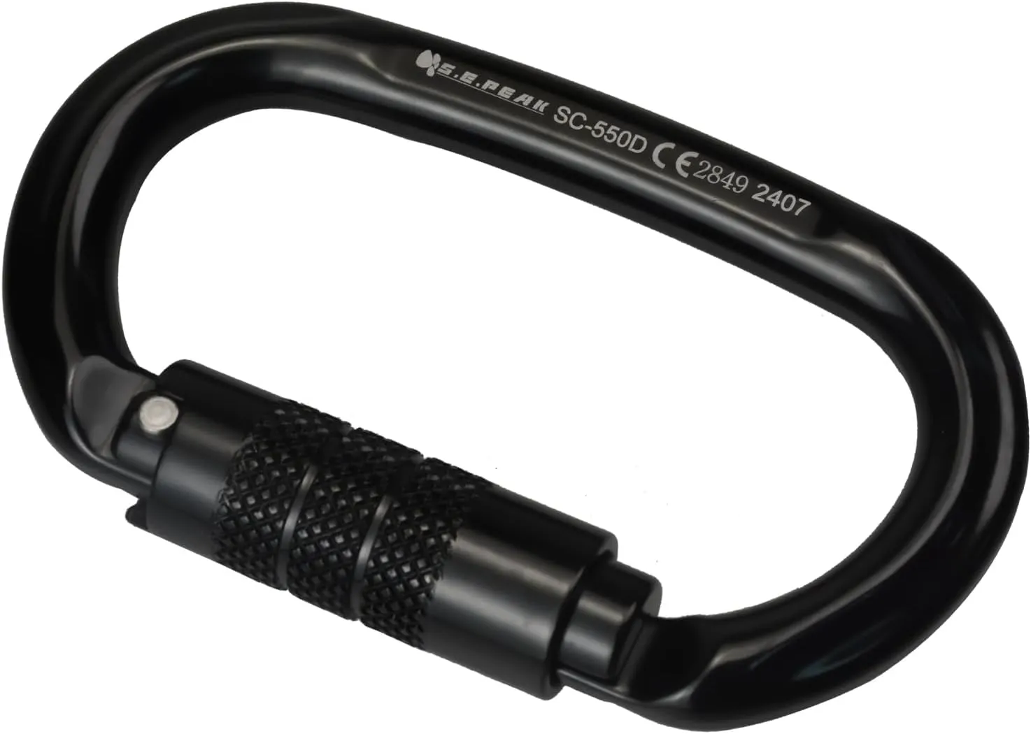 CE 24kN Oval Climbing Screwgate Clip for Outdoor Activities, Stormproof, Hiking, Mountaineering, Climbing, Camping, Fishing, Hunting, Skiing, Snowshoeing