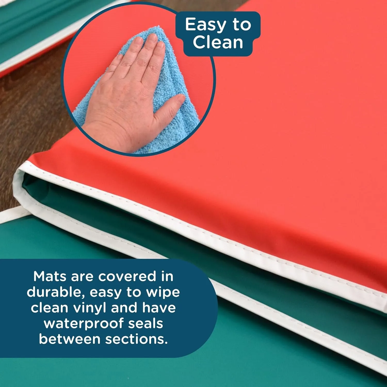 Children's Factory Double Bound Edges Folding Nap Mat for Daycare or Preschool
