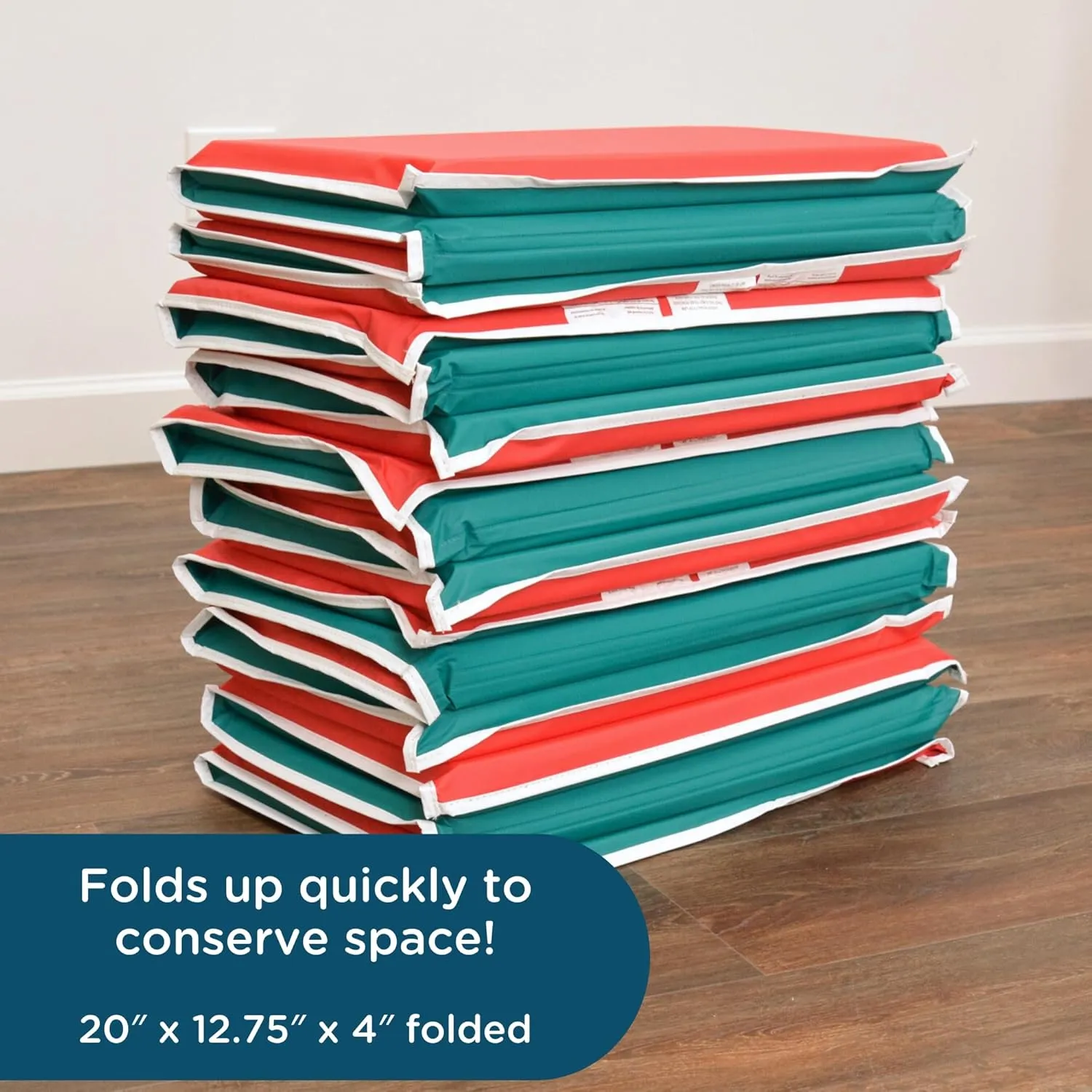 Children's Factory Double Bound Edges Folding Nap Mat for Daycare or Preschool