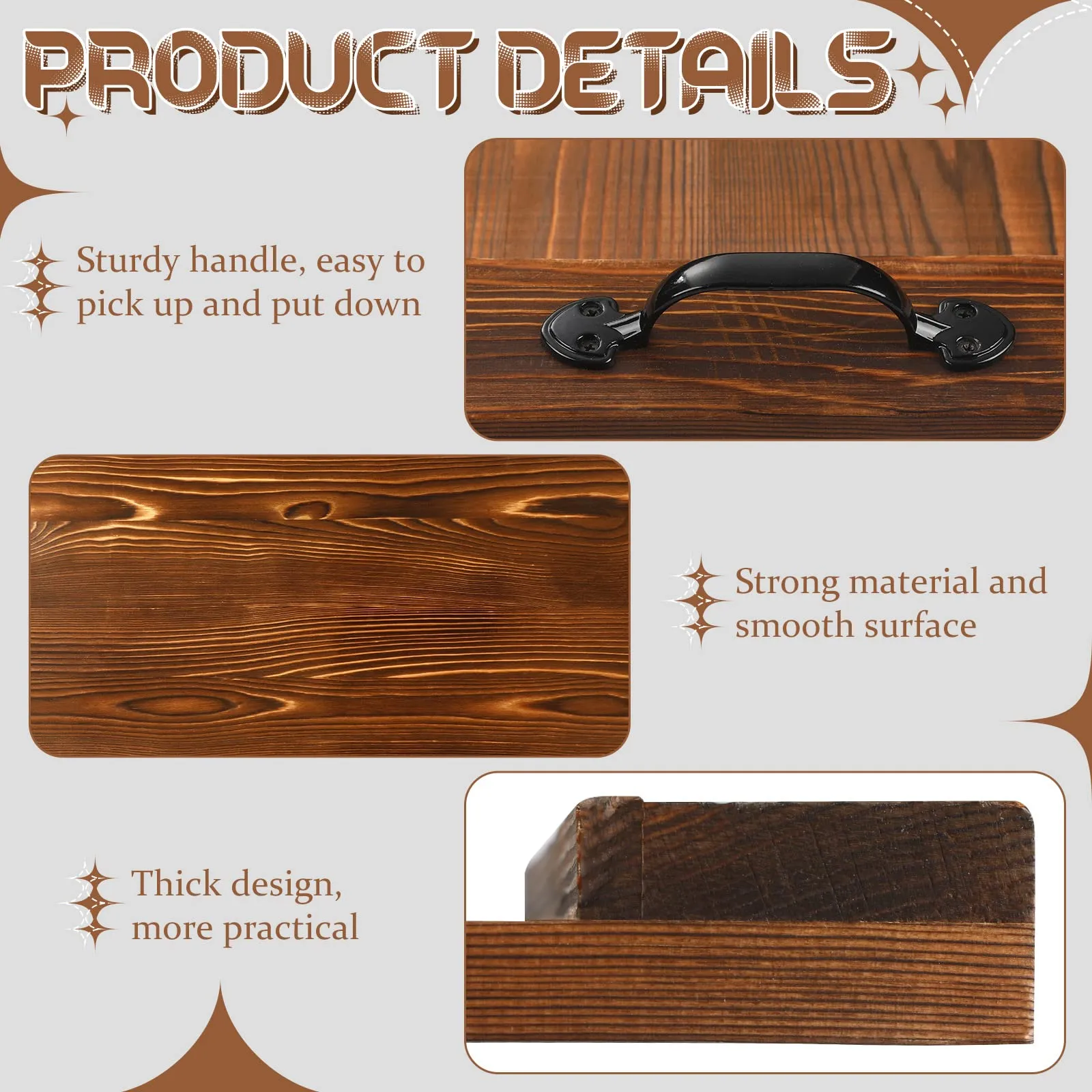Chunful Stove Top Cover Board 30 x 22 Inch Wood Stove Top Cover Rustic Noodle Board Stove Cover with Handles for Electric Stove Gas Burners Kitchen Counter(Brown)