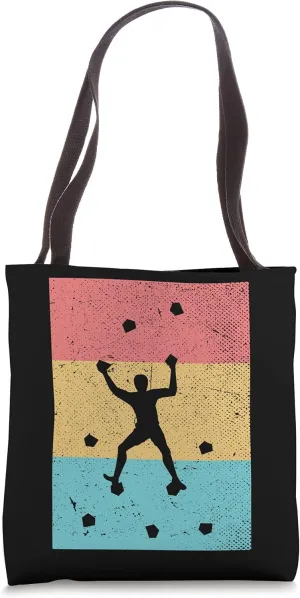 Climb Boulder Retro Wall Climber Sports Hobby Climbing Tote Bag