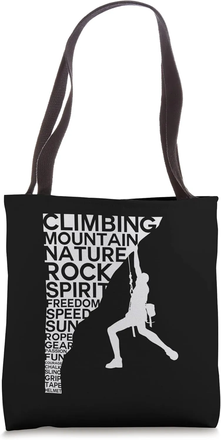 Climbing And Mountaineering - Rock Climbing Funny Climber Tote Bag