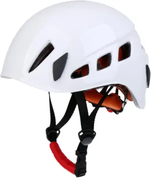 Climbing Helmet for Adults and Kids - Protective with EPS Liner for Rappelling, Mountaineering, Caving - Adjustable, Ventilated - White