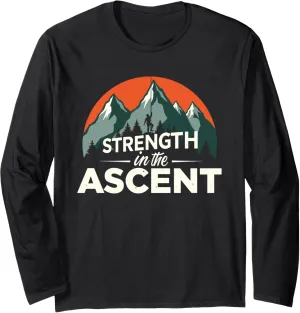 Climbing Mountain Peak Rock Climbing Summit Goals Long Sleeve T-Shirt