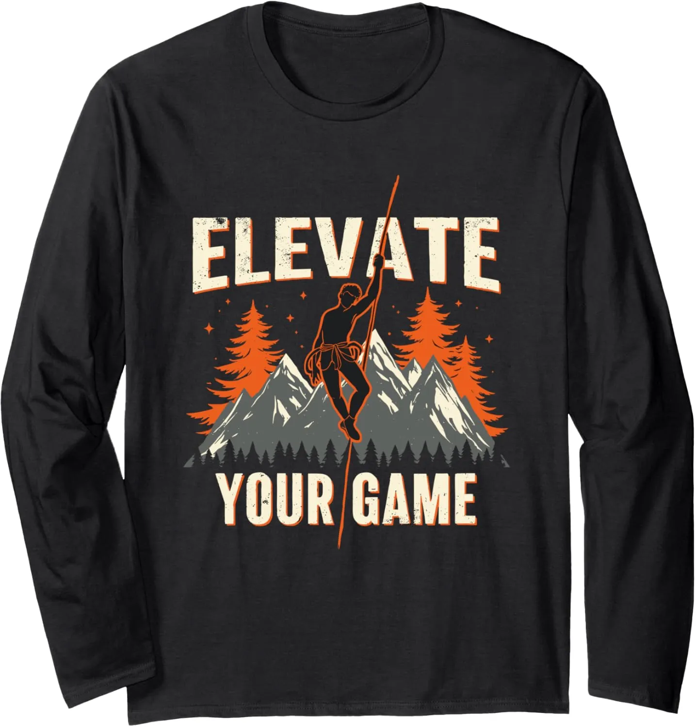 Climbing Mountain Peak Rock Climbing Summit Goals Long Sleeve T-Shirt